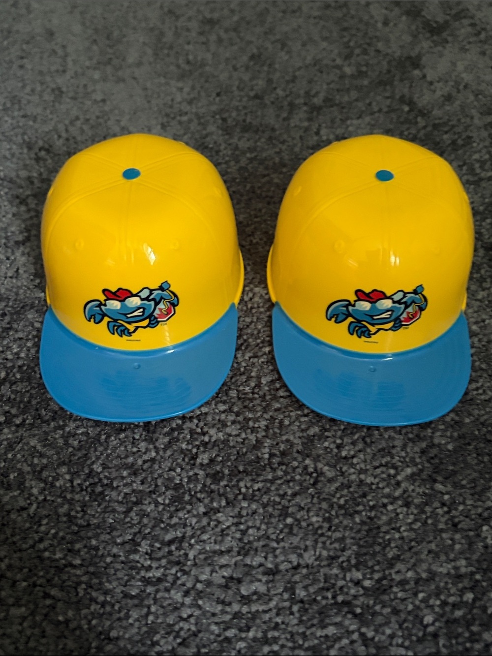 Jersey Shore Blue Claws Ice Cream Helmet Boogie Boarding Crab 2020 logo Set of 2